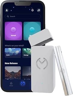 Moksha O₁ | Gamified Breathwork Tool | Smart Meditation Device | iOS Only | Mindfulness Tool for Immediate Calm and Instant Anxiety Relief | Sleep Aid Device (Moon)