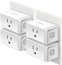 Kasa Smart Plug HS103P4, Smart Home Wi-Fi Outlet Works with Alexa, Echo, Google Home & IFTTT, No Hub Required, Remote Control, 15 Amp, UL Certified, 4-Pack, White