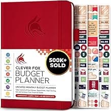 Clever Fox Budget Planner - Expense Tracker Notebook. Monthly Budgeting Organizer, Finance Logbook & Accounts Book, Bill Tracker, A5 (Red)