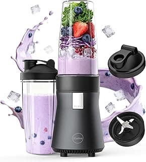 iCucina Smoothie Blender, Personal Blender for Shakes and Smoothies, 700W Pulse Technology Single Serve Blenders with 2 x 28oz Protable Cups for Ice Crush, Frozen Fruit Drinks