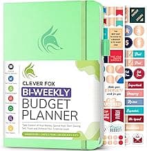 Clever Fox Bi Weekly Budget Planner – Undated Financial Organizer Book – Expense Tracker, Budgeting & Bill Notebook, A5 (Mint Green)