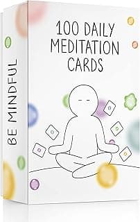 BEST 100 Daily Meditation Cards | Anxiety Relief Item for Relaxation | Self Care Kit for Stress Relief | Perfect Mindfulness Gift For Teens & Adults | Advance Beyond Positive Affirmations