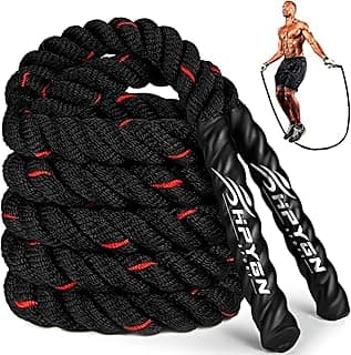 HPYGN Jump Rope, Weighted Jump Rope for Men women, 2.8lb 3.8lb 5lb Heavy Skipping Rope for Exercise, Adult Jumpropes for Home Workout, Improve Strength and Building Muscle,Total Body Workout Equipment